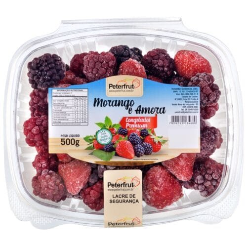 MORANGO E AMORA CONGELADO BANDEJA 500G